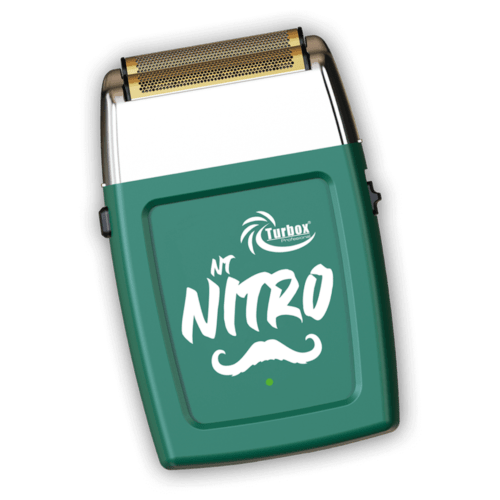 Afeitadora New Turbox Nitro verde y plateada
