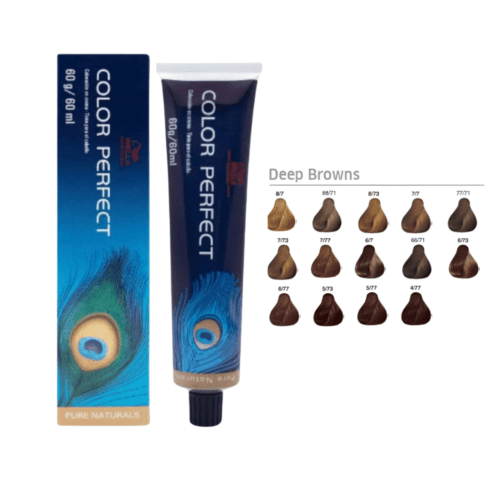 tintes wella para coloración con amoniaco color perfect cafes intensos