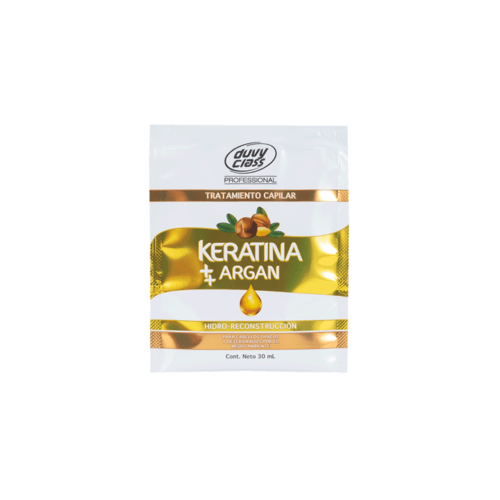 Tratamiento keratina y argan Duvy Class sobre
