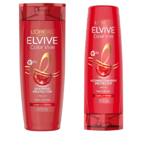 PACK SHAMPOO +ACONDICIONADORD COLOR VIVE X 370ML LOREAL ELVIVE