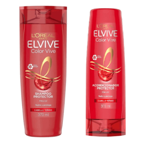 PACK SHAMPOO +ACONDICIONADORD COLOR VIVE X 370ML LOREAL ELVIVE