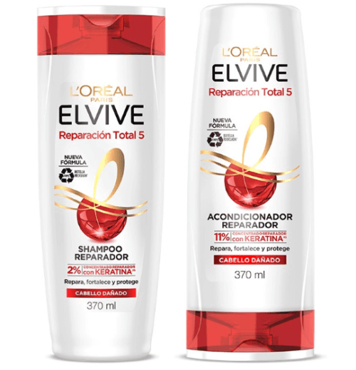 PACK SHAMPOO + ACONDICIONADOR RT5 X 370ML LOREAL ELVIVE