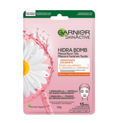 MASCARILLA HIDRA BOMB MANZANILLA GARNIER