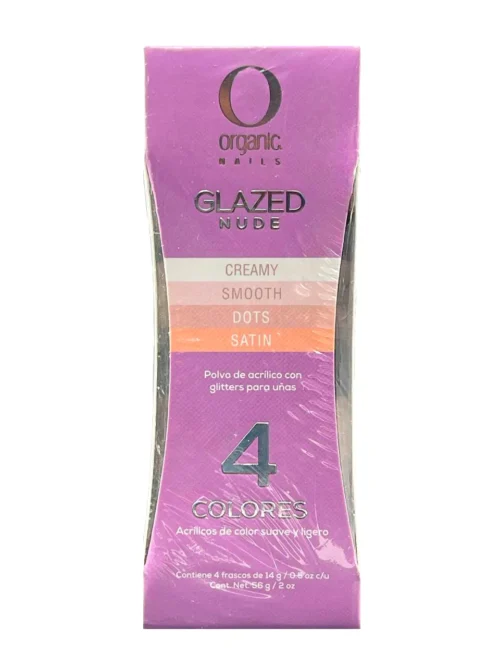 GLAZED NUDE 4 COLORES 14G ORGANIC NAILS