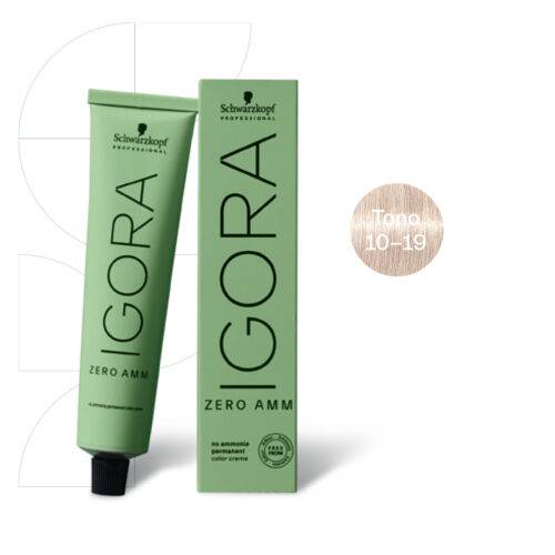TINTE ZERO AMM 10-19 RUBIO PLATINO CENIZA VIOLETA IGORA