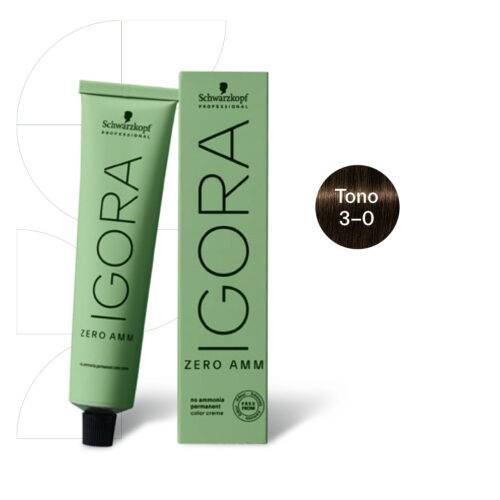 TINTE ZERO AMM 3-0 CASTAÑO OSCURO NATURAL IGORA