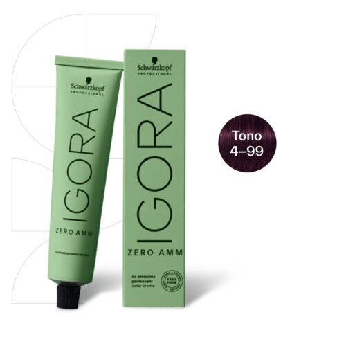 TINTE ZERO AMM 4-99 CASTAÑO MEDIO VIOLETA INTENSO IGORA