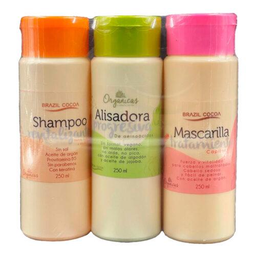 KIT KERATINA ORGANICA 250ML BRAZIL COCOA