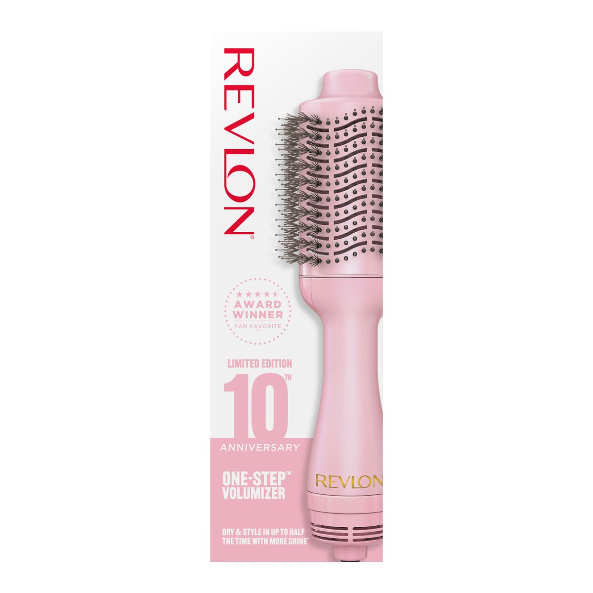 Cepillo Secador Revlon One-Step Volumizer 1100W con tecnología iónica y cerámica. Seca, alisa y da volumen para un acabado suave y profesional.