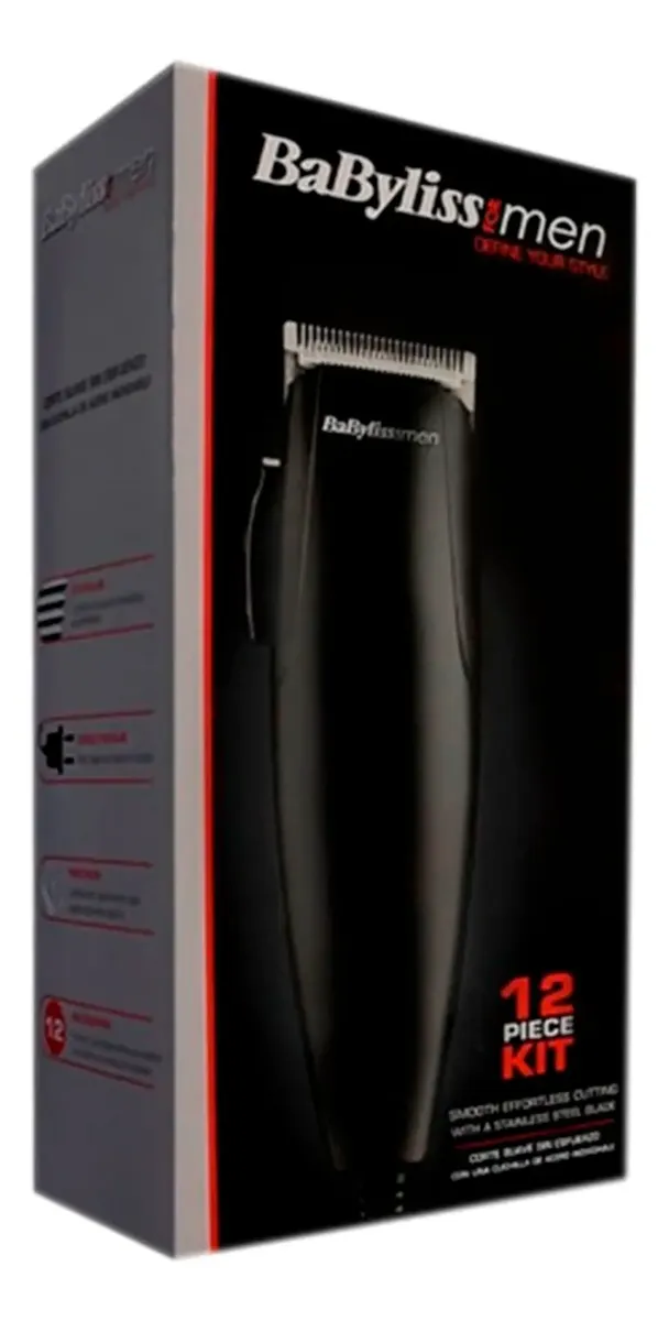 Maquina Peluquera Babyliss For Men 12 Piezas Profesional